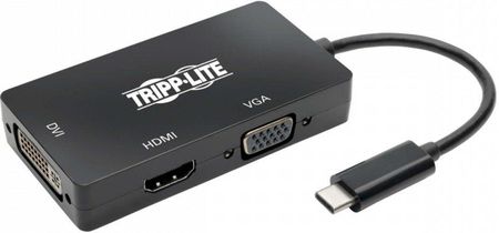 Eaton Wieloportowy adapter USB-C (M/3xF) 4K HDMI, DVI, VGA, HDCP. U444-06N-HDV4KB Czarny (U44406NHDV4KB)