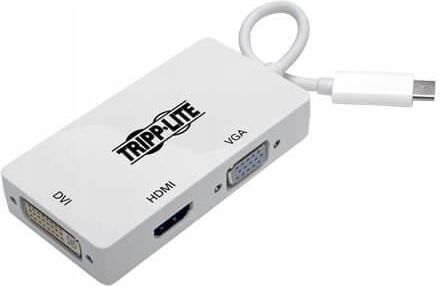 Eaton Wieloportowy adapter USB-C (M/3xF) 4K HDMI, DVI, VGA, HDCP U444-06N-HDV4K Biały (U44406NHDV4K)