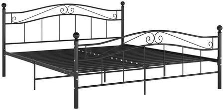 Elior Czarne metalowe łóżko w stylu loftowym 160x200 cm Zaxter 38783