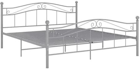 Elior Szare duże łóżko metalowe 160x200 cm Zaxter 38792