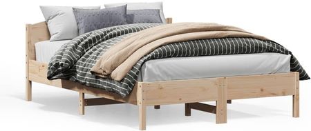 vidaXL Rama łóżka z zagłówkiem 160x200 cm lite drewno sosnowe 3651395