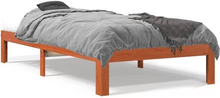 vidaXL Rama łóżka woskowy brąz 90x200 cm lite drewno sosnowe 3651721
