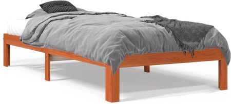 vidaXL Rama łóżka woskowy brąz 75x190 cm lite drewno sosnowe 3651745