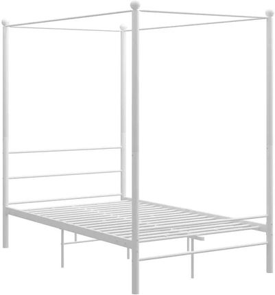 Elior Białe metalowe łóżko z baldachimem 140x200 cm Wertes 38993