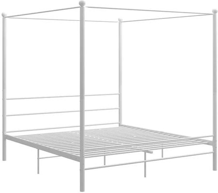 Elior Białe metalowe łóżko z baldachimem 160x200 cm Wertes 38994