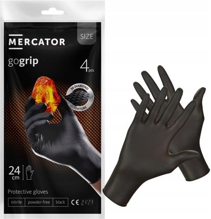 Mercator Rękawice Nitrylowe Gogrip Black A'4 Xl