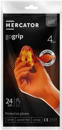 Mercator Rękawice Nitrylowe Gogrip Orange A'4L