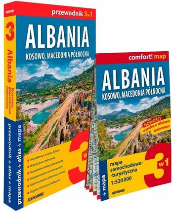 Pakiet: Albania, Kosowo, Macedonia Północna. Zestaw Przewodnikowy 3w1