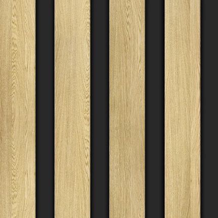 Prestige Decor Panel Ścienny 3D Lamele Mdf Na Płycie 275x19 Drewno Naturalne