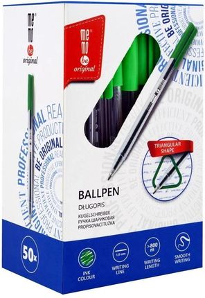 Memobe Długopis Biurowy Zielony (50Szt)