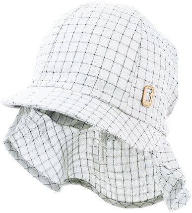 Jamiks SVEND czapka z ochroną karku dla chłopca ecru rozmiar: 48-50