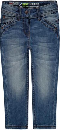 Dziewczęce jeansy z przetarciami niebieskie Kanz