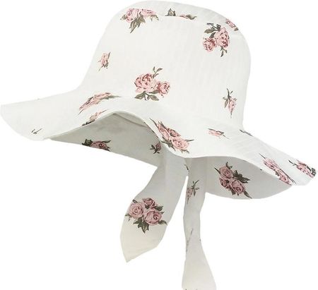 Jamiks PERNILLE kapelusz dla dziewczynki bawełna ecru rozmiar: 52-54