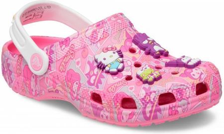 Dziecięce Buty Klapki Chodaki Crocs Classic Hello Kitty Clog 19-20