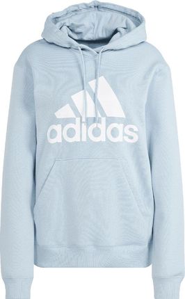 Bluza damska adidas Essentials Big Logo Regular Fleece Hoodie błękitna IR9329
