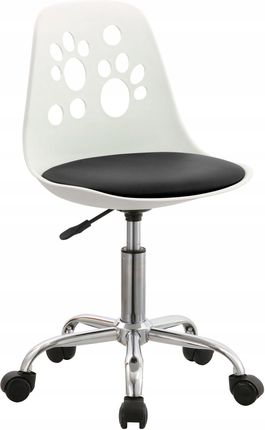 Furnitex N-03 Krzesło Obrotowe Młodzieżowe Białe Ekoskóra