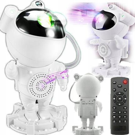 Toys Lampka Nocna Głośnik Bluetooth Astronauta Projektor Gwiazd Baterie