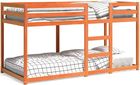 vidaXl Łóżko Piętrowe Woskowy Brąz 90X200 Cm Lite Drewno Sosnowe