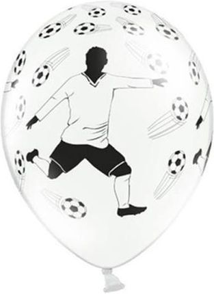 Balon Biały Piłkarz 30Cm 1Szt A1430C