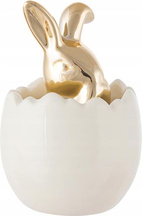 Altom Design Ozdoba Wielkanocna Ceramiczny Zając W Jajku Figurka Do Stroika