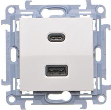 Kontakt-Simon Sa Simon10 Ładowarka Usb Podwójna C+A 30W Biały CEC2CAQ0111