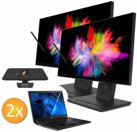 Newline Interactive Zestaw: 2 X Monitor Ideao Hub 24 + 2 X Kamera Innex C470 + 2 X Laptop Acer