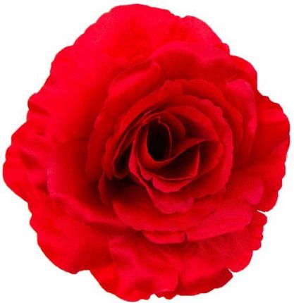 Róża  satynowa główka Red 13 cm