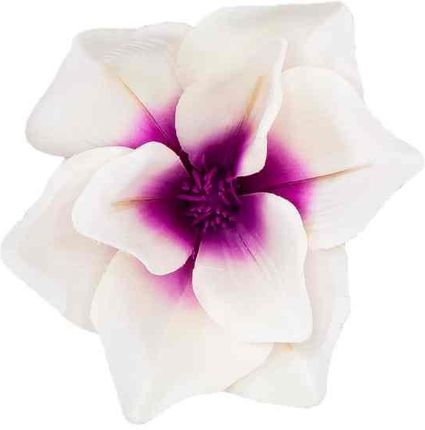 Magnolia główka satyna Cream/Purple sztuczne kwiaty