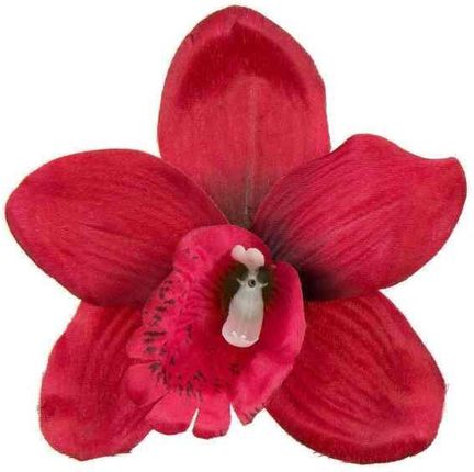 Storczyk Cymbidium - główka Dk.Red sztuczne kwiaty - główka w pąku