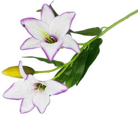 Lilia gałązka White/Violet Sztuczne kwiaty