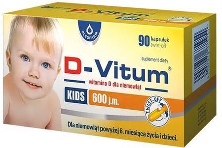 Oleofarm D-Vitum Kids 600 J.M.  90Kaps.Twist-Off