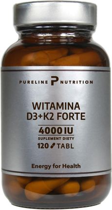 Witamina D3 + K2 W Tabletkach 4000 Iu Pureline Nutrition  