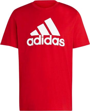 Koszulka Męska adidas Essentials Single Jersey Big Logo Czerwona Ic9352
