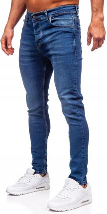 Spodnie Jeansowe Męskie Slim Fit Granatowe 6262 DENLEY_36/XL