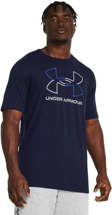 Męski t-shirt z nadrukiem Under Armour UA Foundation Short Sleeve - granatowy