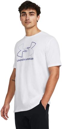 Męski t-shirt z nadrukiem Under Armour UA Foundation Short Sleeve - bialy