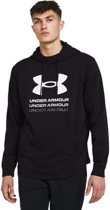 Męska bluza dresowa nierozpinana z kapturem Under Armour UA Rival Terry Graphic Hood - czarna