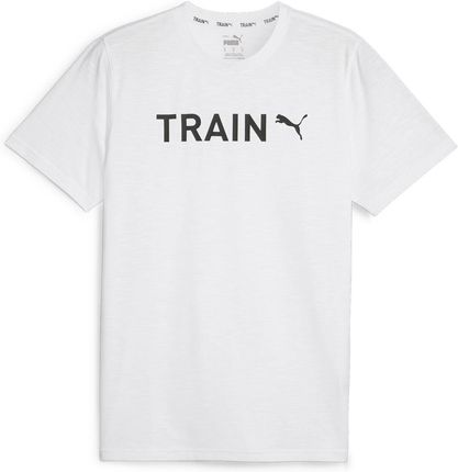 Koszulka męska Puma GRAPHIC TRAIN biała 52428957