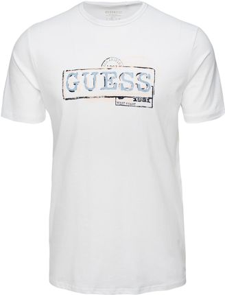 Męska Koszulka z krótkim rękawem Guess SS CN Guess Box Logo Tee M4Gi26J1314-G011 – Biały