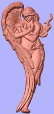 Zdjęcie Wektor Anioł Z Dzieckiem Plik Stl 2.5D Plaskorzezba Cnc (1124) - Andrychów