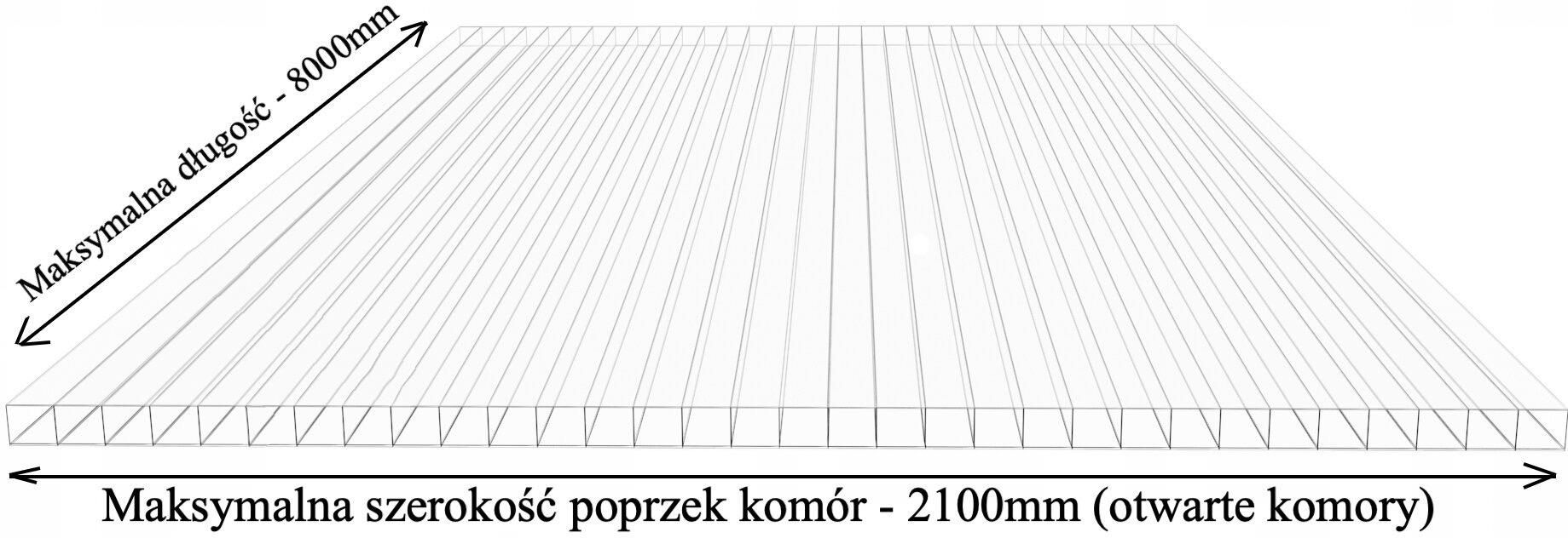 Poliwęglan Komorowy WZMOCNIONY ProBrand 4000x2100 Dymny (szary) 6mm ...