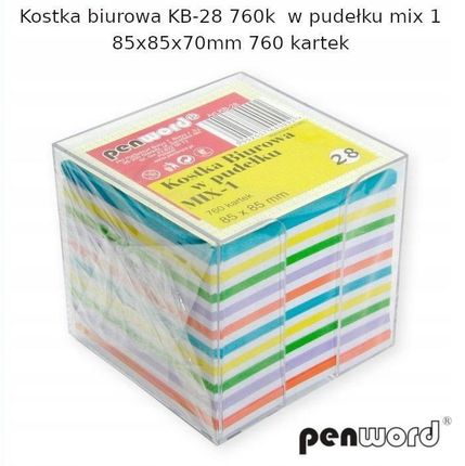 Penword Kostka Biurowa W Pudełku Mix 85X85X70Mm 760K