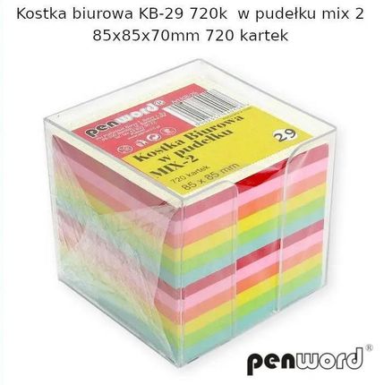 Penword Kostka Biurowa W Pudełku Mix 85X85X70Mm 720K