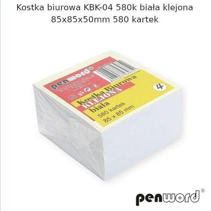 Penword Kostka Biurowa Biała 85X85X50Mm 580K