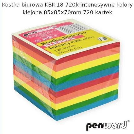 Penword Kostka Biurowa Mix 85X85X70Mm 720K