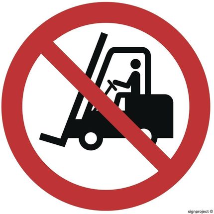Signproject Znak Ga006 - "Zakaz Ruchu Urządzeń Do Transportu Poziomego" - 20X20Cm; Folia