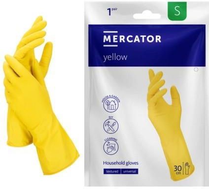 Mercator Rękawiczki Gumowe Gospodarcze Żółte Lateksowe Ideall Yellow 1 Para