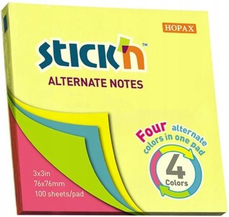 Stick'N Notes Samoprzylepny 76X76mm Neon Maped 4 - Kolorowy
