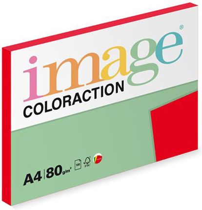 Coloraction Papier Kserograficzny Coloraction, Chile, A4, 80 G/M2, Ciemne Czerwony, 100 Arkusza, Nadaje Się Do Druku Atramentowego