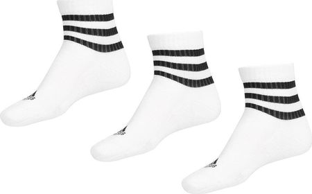 Skarpety adidas 3-Stripes Cushioned Sportswear Mid-Cut Socks 3P białe HT3456